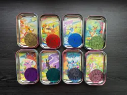 BRAND NEW Pokemon Prismatic Evolutions | Empty Mini Tins With Coins And Art Card - Image 2