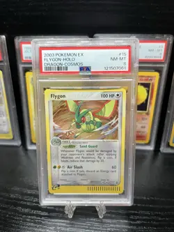 Pokemon 2003 Dragon Cosmos Flygon Holo Card PSA 8 15/97 - Image 1
