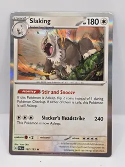 Slaking Pokemon TCG Scarlet & Violet SV02 Paldea Evolved Card 162/193 Holo Rare - Image 1