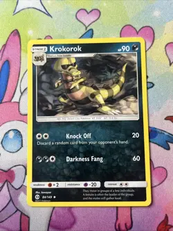 Krokorok 84/149 - LP Sun & Moon - Pokemon 2017 Uncommon TCG Card - Image 1
