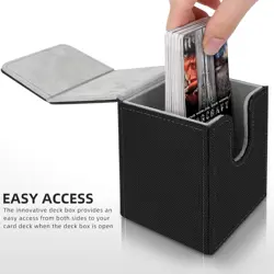 Sturdy Leather Magnetic Card Deck Box - Fits 400+ Trading Cards Classic Style - Image 4