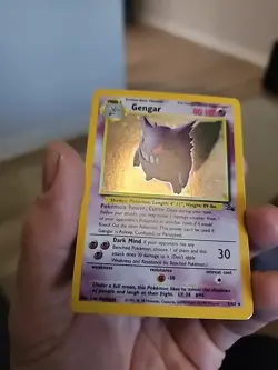 Gengar Holo Rare 5/62 Fossil Set WOTC 1999 Vintage Pokemon Card - MP Condition - Image 5