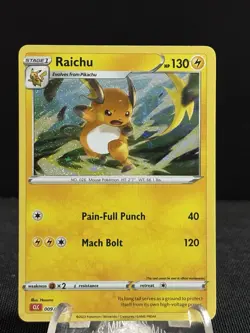Classic Collection CLC 009/034 RAICHU holo foil Pokemon Card Cosmo Rare #30 - Image 2