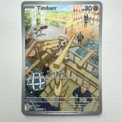 Pokemon TCG Timburr 183/167 Illustration Rare Holo Twilight Masquerade Card - Image 1