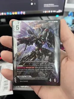 Freedom Gundam - GD01-065 LR GUNDAM TCG CARD GAME FOIL ENGLISH NEWTYPE RISING - Image 1