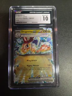 CGC 10 Gem Mint Dragonite EX 159/197 Obsidian Flames Pokemon Card - Image 1