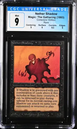 NETHER SHADOW Collectors Ed Rare CGC 9 Q+ MTG [Nostalgium] - Image 1