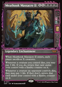 MTG 1x Meathook Massacre II, NM, Showcase, Sacrifice Creatures Pay Life Return - Image 1