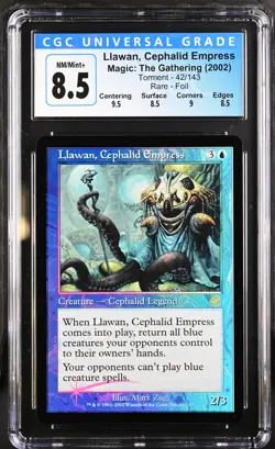 LLAWAN, CEPHALID EMPRESS Torment Foil Rare CGC 8.5 Q++ MTG EDH [Nostalgium] - Image 1