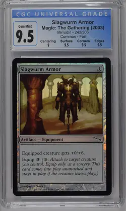SLAGWURM ARMOR Mirrodin Foil C CGC 9.5 MTG [Nostalgium] - Image 1