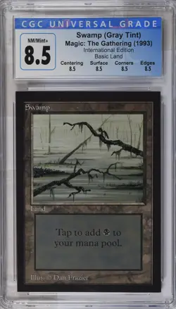 SWAMP (C - Not Tournament Legal) Collectors Ed Intl CGC 8.5 Q MTG [NOS] - Image 1