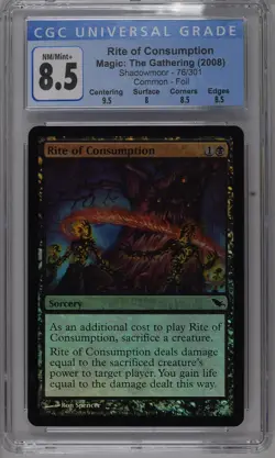 RITE OF CONSUMPTION Shadowmoor Foil C CGC 8.5 MTG [Nostalgium] - Image 1
