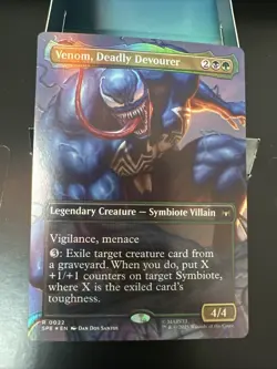 Mtg Venom, Deadly Devourer (Borderless) Marvel's Spider-Man: Showdown Foil - Image 1