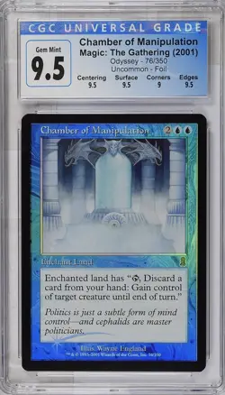CHAMBER OF MANIPULATION Odyssey Foil U CGC 10 MTG [Nostalgium] - Image 1