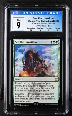 SEE THE UNWRITTEN Khans of Tarkir Foil Mythic CGC 9 Q++ MTG [Nostalgium] - Image 1