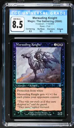 MARAUDING KNIGHT Invasion Foil Rare CGC 8.5 Q++ MTG [Nostalgium] - Image 1