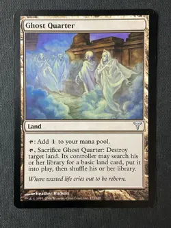 MTG Dissension #173 Ghost Quarter Land LP - Image 1