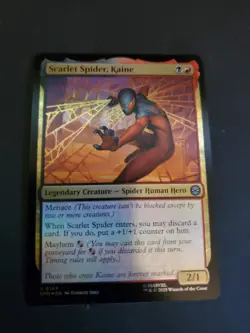 NM Foil Scarlet Spider, Kaine, MTG, Marvel's Spider-Man, Magic, 143 - Image 1
