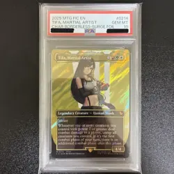 PSA10 MTG Tifa Martial Artist Borderless Surge Foil Final Fantasy EN FIC #0214 - Image 1