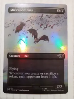 MTG Magic The Gathering LOTR Lord of the Rings Borderless Foil 421 Mirkwood Bats - Image 1