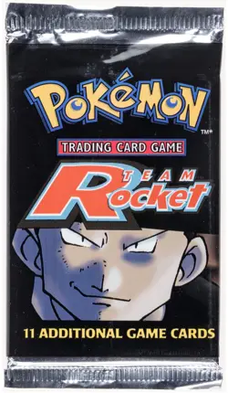 2000 Pokemon Unlimited Team Rocket Giovanni Art Sealed Booster Pack - Image 1