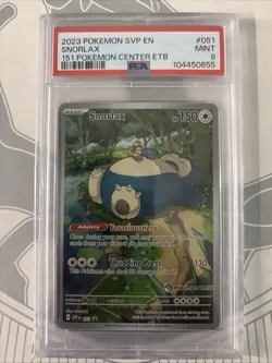 Snorlax 051 Promo Cards Holo Pokemon Center ETB Stamped- PSA 9 - Image 1