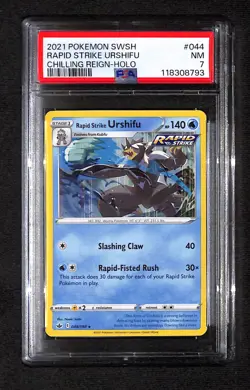 Pokemon 2021 Rapid Strike Urshifu Chilling Reign Holo #044 PSA 7 - Image 1