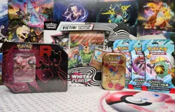 14 Sealed Pokemon Booster Pack Lot 151 WHITE FLARE BLACK BOLT DESTINED RIVAL Tin - Image 2