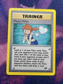 Misty’s Wish 108/132 LP Gym Challenge Pokemon Card WOTC NM Near Mint - Image 1