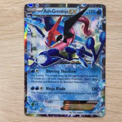 LP Ash-Greninja EX XY133 Black Star Promo Holo Card Nintendo Pokemon Card - Image 1