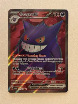 Pokemon Gengar EX TCG Full Art Ultra Rare Card 193/162 Temporal Forces - Image 1