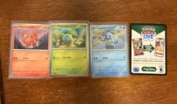 Bulbasaur Charmander Squirtle Pokemon Cards Cosmos Promo Set 046 047 048 NM 151 - Image 1