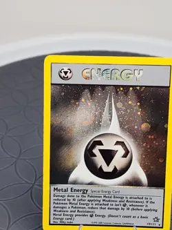 Near Mint Metal Energy Pokemon Card 19/111 Neo Genesis Holo SWIRL RARE - Image 4