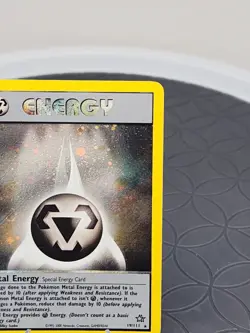 Near Mint Metal Energy Pokemon Card 19/111 Neo Genesis Holo SWIRL RARE - Image 5