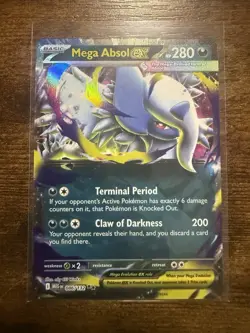 Mega Absol ex 086/132 Pokemon TCG Card Mega Evolution English - Image 1