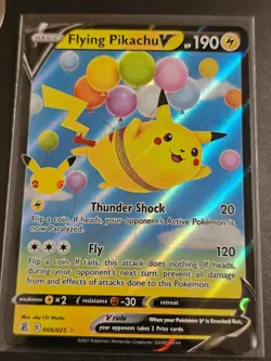 Surfing, Flying, V & Vmax, Full art Pikachu Card Set Pokemon TCG Celebrations NM - Image 5