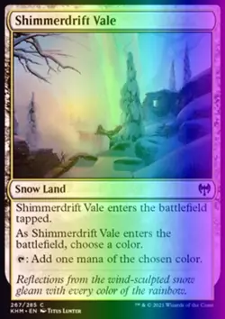 MTG Magic the Gathering Shimmerdrift Vale (267/522) Kaldheim NM FOIL - Image 1