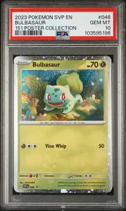 2023 POKEMON SVP EN-SV BLACK STAR PROMO 151 POSTER COLL #046 BULBASAUR PSA 10 - Image 1