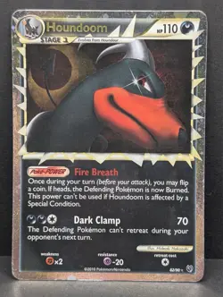 Houndoom (Prime) 82/90 Undaunted Holo Ultra Rare Pokemon TCG Nintendo LP - Image 1