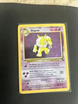 Pokemon TCG Hypno 8/62 Fossil Unlimited Holo Rare LP Condition - Image 1