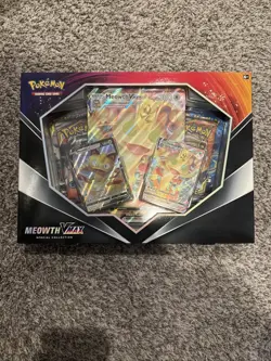 Pokemon TCG Meowth VMAX Special Collection Box - 4 Booster, Evolutions Cosmic - Image 1