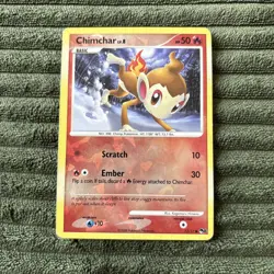 Pokemon TCG Chimchar 12/17 Cracked Ice Reverse Holo Pop Series 8 - Image 1