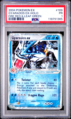 PSA 1 PR 2004 Pokemon EX Fire Red & Leaf Green Gyarados EX Holo Foil 109/112 - Image 1
