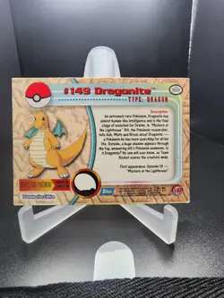 Pokemon TOPPS TV Animation Edition Dragonite #149 Blue Logo LP - Image 2