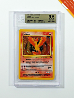 Pokemon BGS 9.5 Moltres #12 Holo Fossil 1st Edition 1999 Italiano - Image 1