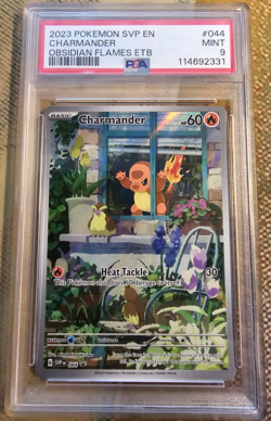 2023 Pokemon Svp En-sv Black Star ETB Promo 044 Charmander Obsidian Flames PSA 9 - Image 1