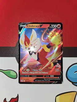 CINDERACE V 043/264 POKEMON TCG ULTRA RARE Battle Academy Stamped LP - Image 1