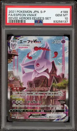 Pokemon Espeon VMAX Eevee Heroes Bx. Full Art Promo #189/S-P PSA 10 Gem Mint - Image 1