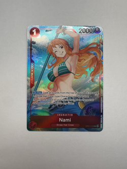 Nami OP01-016 Parallel Alt Art Pre-Errata One Piece Card English NM Wave 1 RARE - Image 1