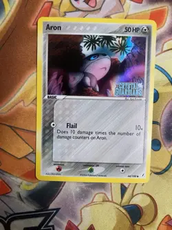 Pokemon Card Aron 44/100 Reverse Holo Foil EX Crystal Guardians NM - Image 1